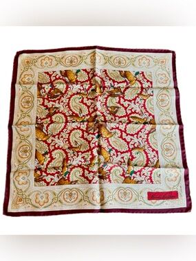 BROOKS BROTHERS Made Italy 100% Silk  •  Vintage 80s 90s Mens 17” square